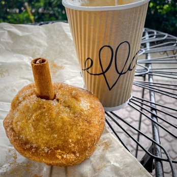 Ella Cafe - Cinnamon donut muffin w/ a pumpkin spiced latte - Coffee & Tea Near Me - Plantation, Florida Ella Cafe - Cinnamon donut muffin w/ a pumpkin spiced latte - Coffee & Tea Near Me - Plantation, Florida