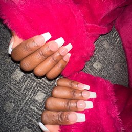 White tips, medium length White tips, medium length