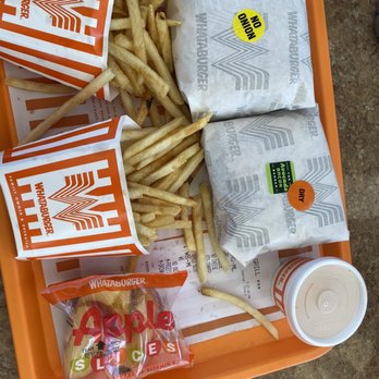 Whataburger - a tray of food including french fries, a sandwich and a drink - Burgers Near Me - New Braunfels, Texas