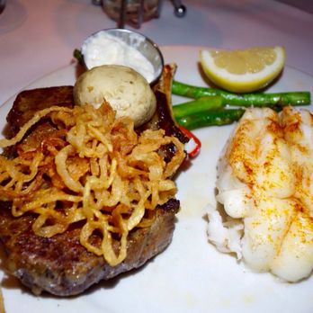 Dal Rae Restaurant - Bone in filet with a lobster tail - Steakhouses Near Me - Pico Rivera, California