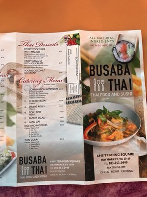 Menu photo 7 Busaya Thai Haymarket, VA