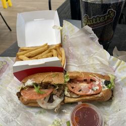What $10 got me for lunch today. 6" sub, large fries and large coke.