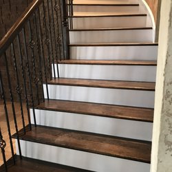 Texas First Floors - Allen customer - staircase after