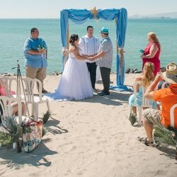 We do Weddings on the Beach. Full Set-up or Just Walk on.