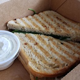 Grilled cheese and a side of ranch Grilled cheese and a side of ranch