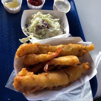 Harbor Fish & Chips - Captain's Special: 2 pieces fried fish, 2 pieces shrimp, sweet potato fries and coleslaw. SO fresh and SO YUMMY!! - Fish & Chips Near Me - Oceanside, California Harbor Fish & Chips - Captain's Special: 2 pieces fried fish, 2 pieces shrimp, sweet potato fries and coleslaw. SO fresh and SO YUMMY!! - Fish & Chips Near Me - Oceanside, California