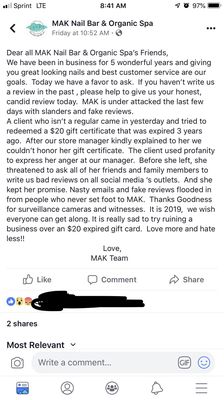 MAK Nail Bar & Organic Spa LLC by null