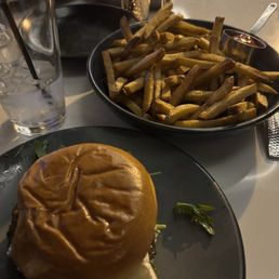 Truffle burger with large order of fries