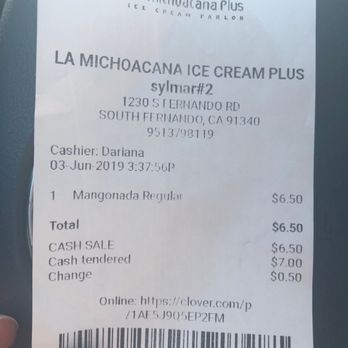 La Michoacana Plus - Order a small one $4.75 on Yelp menu they charge me $6.50 not cool - Ice Cream & Frozen Yogurt Near Me - San Fernando, California La Michoacana Plus - Order a small one $4.75 on Yelp menu they charge me $6.50 not cool - Ice Cream & Frozen Yogurt Near Me - San Fernando, California