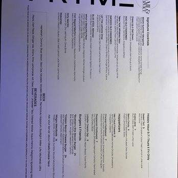 Pryme - Cocktail Menu - Soul Food Near Me - Greensboro, North Carolina