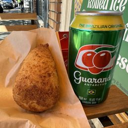 Coxinha and guarana! Coxinha and guarana!