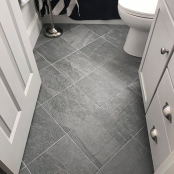 Creative Flooring & Design - Porcelain tile on a diagonal - Flooring Near Me - New Bern, North Carolina