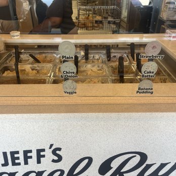 Jeff's Bagel Run - Some of the cream cheese flavors - Bagels Near Me - Orlando, Florida Jeff's Bagel Run - Some of the cream cheese flavors - Bagels Near Me - Orlando, Florida