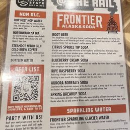 Beverage menu