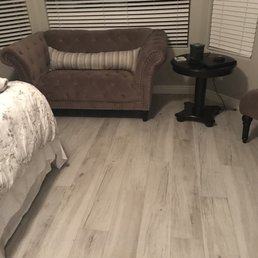 New flooring in master bedroom. New flooring in master bedroom.