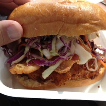 Bacon Bacon - That would be a Bacon Fried Chicken Sandwich with Bacon Mayo. Superb! - Food Trucks Near Me Bacon Bacon - That would be a Bacon Fried Chicken Sandwich with Bacon Mayo. Superb! - Food Trucks Near Me
