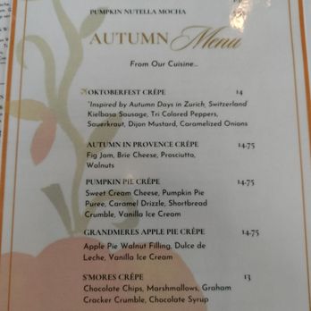 Chef de Crepe - Menu specials - Creperies Near Me - Camp Hill, Pennsylvania Chef de Crepe - Menu specials - Creperies Near Me - Camp Hill, Pennsylvania