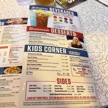 Bubba's 33 - Menu Back - Burgers Near Me - Taylor, Michigan