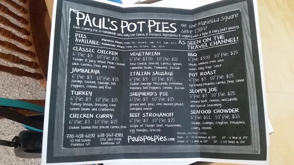 Paul's Pot Pies by null
