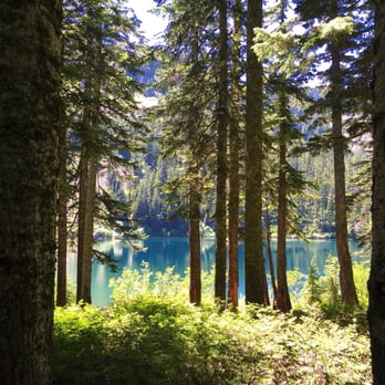 Annette Lake - View approaching through the trees - Hiking Near Me Annette Lake - View approaching through the trees - Hiking Near Me