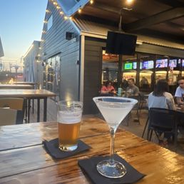 Lemon drop and beer