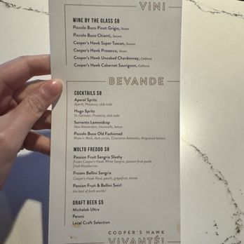 Piccolo Buco by Cooper's Hawk - Happy Hour Menu - Italian Near Me - Oak Brook, Illinois Piccolo Buco by Cooper's Hawk - Happy Hour Menu - Italian Near Me - Oak Brook, Illinois