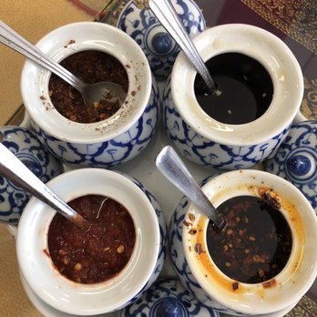 Tom Yum - Add spices to taste! I love the chili oil sauce! - Thai Near Me - Surprise, Arizona Tom Yum - Add spices to taste! I love the chili oil sauce! - Thai Near Me - Surprise, Arizona