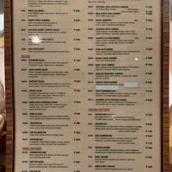The Original Thai BBQ - Menu