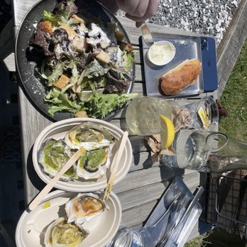 Westcott Bay Shellfish Company - Caesar salad and the sparkling water with lemon lavender shrub are both tasty too - Seafood Markets Near Me - Friday Harbor, Washington Westcott Bay Shellfish Company - Caesar salad and the sparkling water with lemon lavender shrub are both tasty too - Seafood Markets Near Me - Friday Harbor, Washington