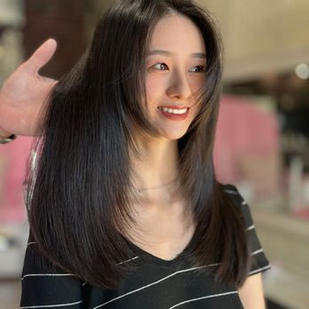 Salon De Sharon - Smooth medium low layer with settle framing layers - Hair Stylists Near Me - Arcadia, California