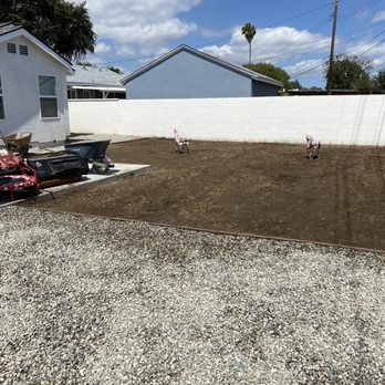 Green Grass Landscaping - Added the rocks and clean up the soil - Landscaping Near Me