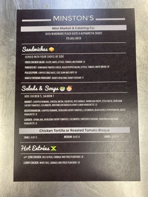 Menu photo 2 Minstons Mini Market & Catering Alpharetta, GA Menu photo 2 Minstons Mini Market & Catering Alpharetta, GA