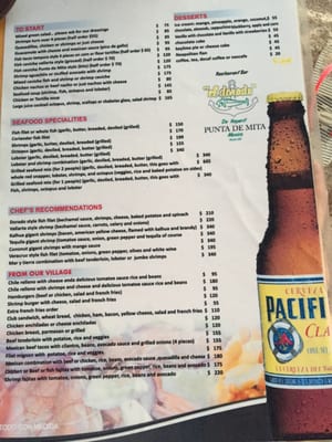 Menu photo 3 El Dorado Punta de Mita, NAY