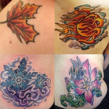 Proton Tattoo - Four separate pieces done by Chris May. @chrismayhole - Tattoo Near Me - DeKalb, Illinois