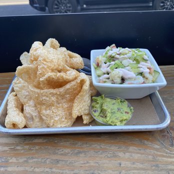 Able Baker Brewing - Ceviche with pork skins. The crispy pork skins were fresh and super crunchy & light! - Brewpubs Near Me - Las Vegas, Nevada