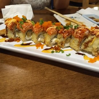 Sushi Asahi - Golden Tiger Roll. Wife said it lacked flavor. - Sushi Bars Near Me - Riverside, California Sushi Asahi - Golden Tiger Roll. Wife said it lacked flavor. - Sushi Bars Near Me - Riverside, California