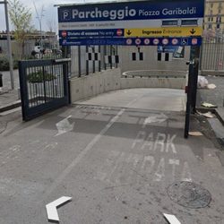 Sixt - Entrance to the car rental return & parking garage from the street