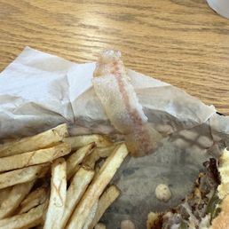 Uncooked bacon Uncooked bacon