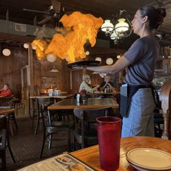 Olympia Kebob House And Taverna - Flaming Cheese