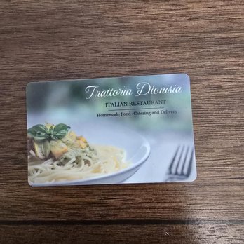 Trattoria Dionisia - Gift card we presented - Italian Near Me - Parker, Colorado Trattoria Dionisia - Gift card we presented - Italian Near Me - Parker, Colorado