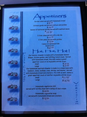 Menu photo 8 Shaw's Landing West Dover, NS Menu photo 8 Shaw's Landing West Dover, NS