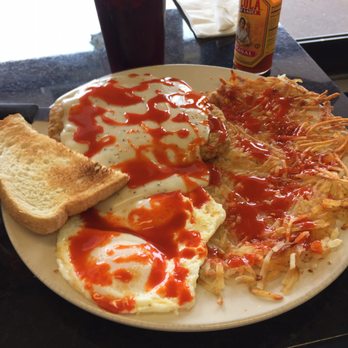 Junior's Cafe & Grill - Cholula hot sauce with a side of chicken fried steak. Amazing! - Diners Near Me - Eagan, Minnesota Junior's Cafe & Grill - Cholula hot sauce with a side of chicken fried steak. Amazing! - Diners Near Me - Eagan, Minnesota