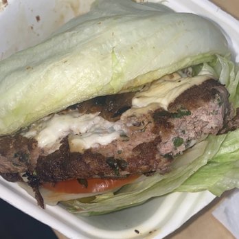 Burger Lounge - Double Turkey Lounge Burger wrapped in lettuce - Burgers Near Me - Coronado, California