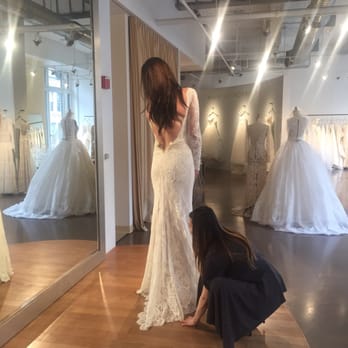 Marina Morrison - Ignore my ugly bra. The consultant made sure to show me every detail of the dress... She was so amazing and helpful! - Bridal Near Me - San Francisco, California