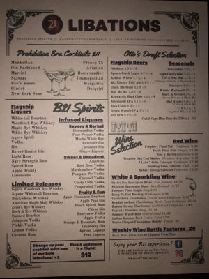 Menu photo 6 Barrel 21 Distillery And Dining State College, PA