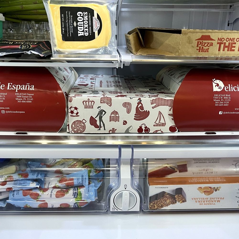 Delicias de Espana 2 - There tarta fitting perfectly in a refrigerator - Spanish Near Me - Miami, Florida