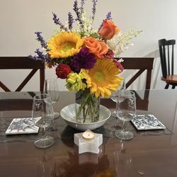 Gulbankian Farms Garden Center & Florist Shop - Sunflowers to brighten my days!!!  Check out Gulbankianfarms.com for future floral arrangement classes.