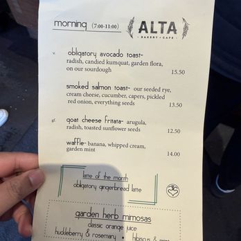 ALTA Bakery & Cafe - Menu - Cafes Near Me - Monterey, California ALTA Bakery & Cafe - Menu - Cafes Near Me - Monterey, California