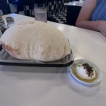 Selda Mediterranean Kitchen - Pita bread and lebaneh dip - Turkish Near Me - Frisco, Texas Selda Mediterranean Kitchen - Pita bread and lebaneh dip - Turkish Near Me - Frisco, Texas