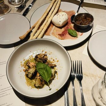 Terrace Room - Appetizers: shrimp and Buffalo mozzarella - Italian Near Me - New Buffalo, Michigan